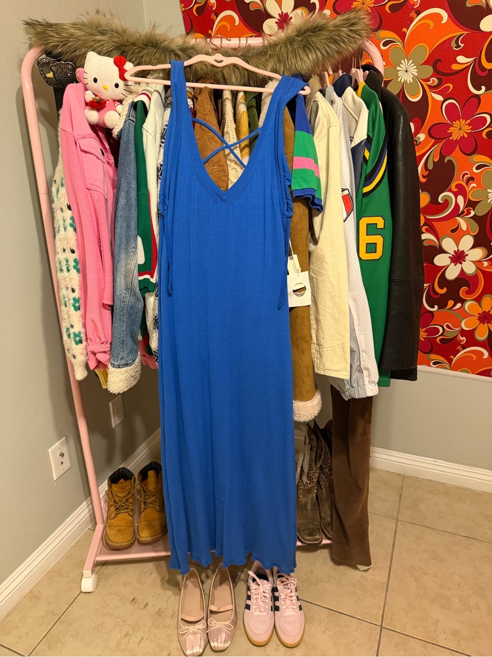 Anthropologie Royal Blue Maxi Dress